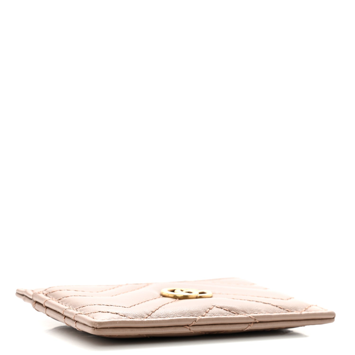 Gucci Calfskin Matelasse GG Marmont Card Holder Porcelain Rose 4 of 10