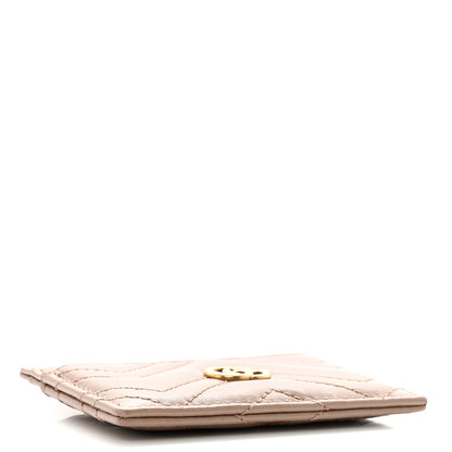 Gucci Calfskin Matelasse GG Marmont Card Holder Porcelain Rose 4 of 10