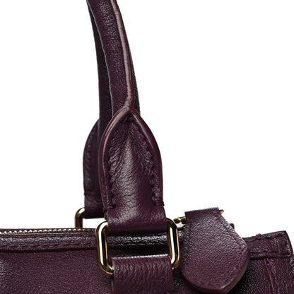 Burberry Grainy Calfskin Small Pilgrim Bowling Bag Plum 12 of 15
