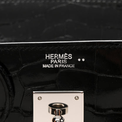 Hermes Shiny Niloticus Crocodile Birkin 30 Black 6 of 15