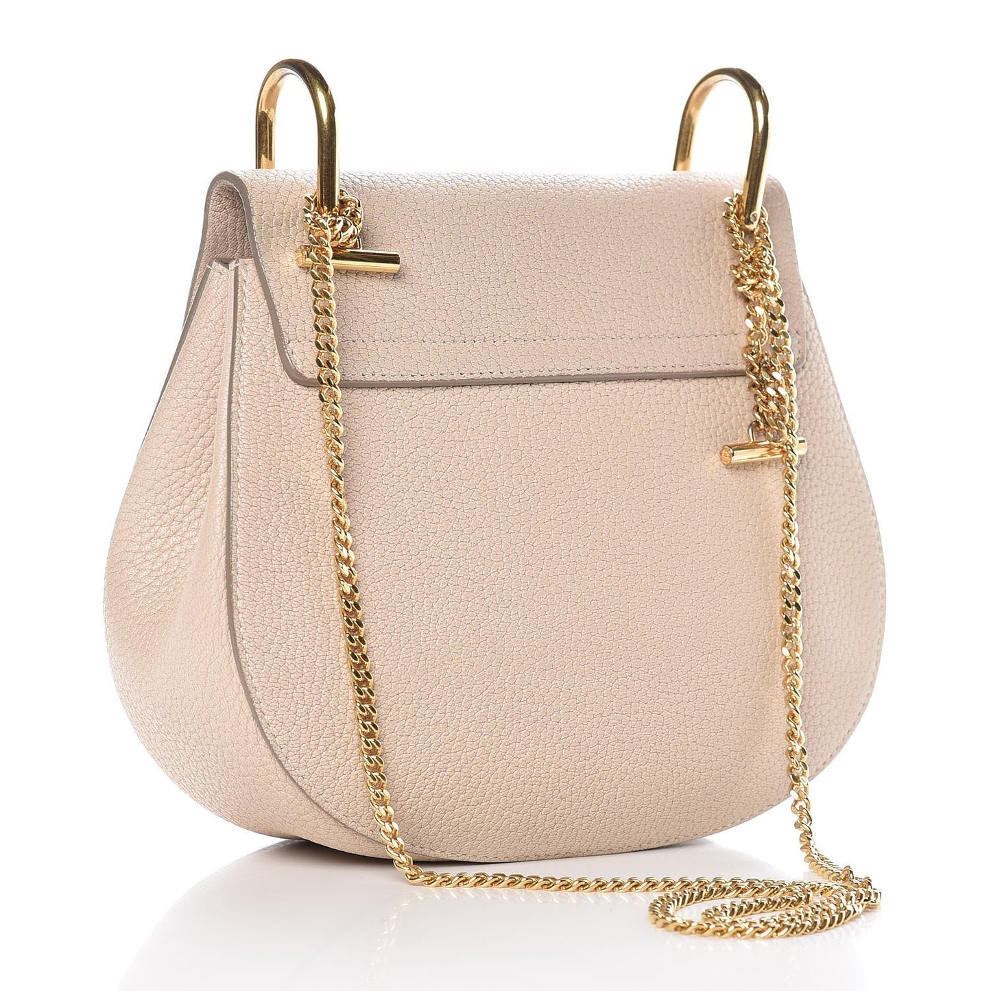 Grained Lambskin Drew Shoulder Bag Abstract White