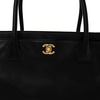 Chanel Calfskin Cerf Executive Shopper Tote Black 8 of 10