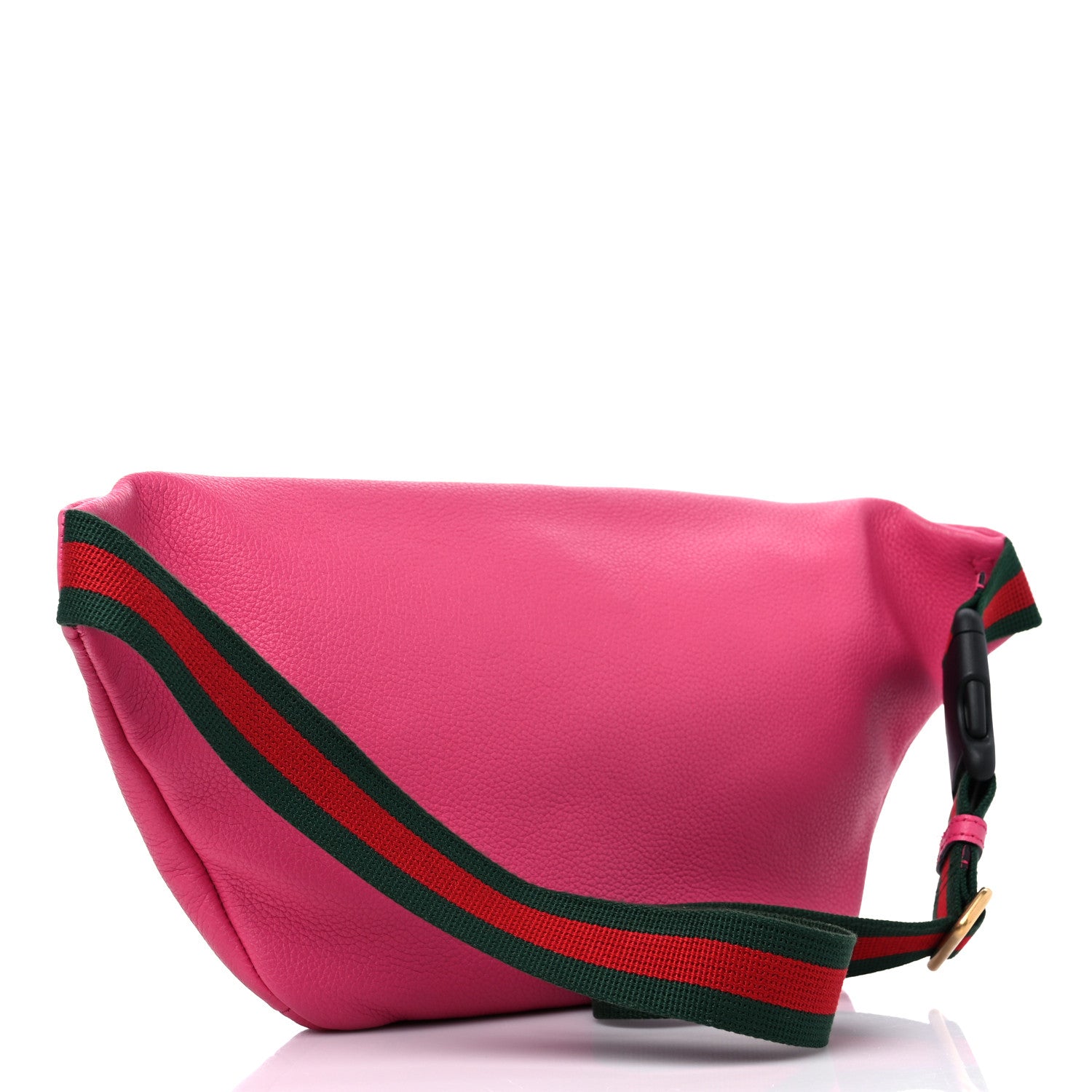 Gucci Grained Calfskin Small Logo Belt Bag Box Pink Green 3 of 10