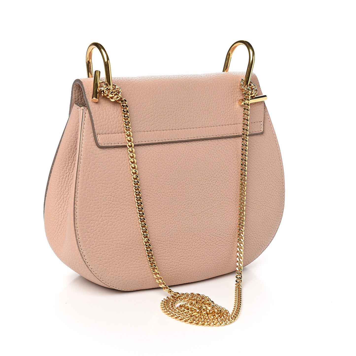 Grained Lambskin Drew Shoulder Bag Cement Pink