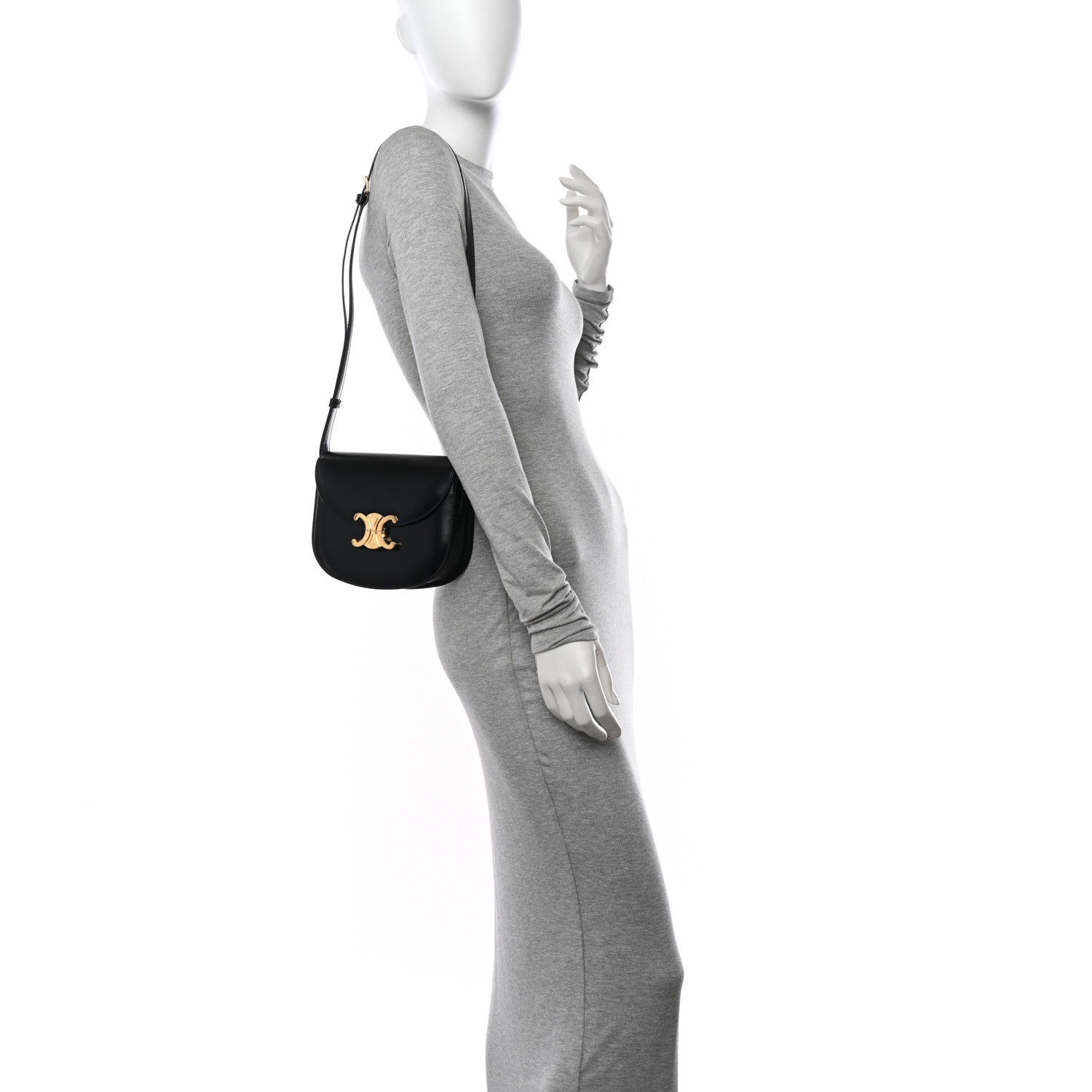 Celine Shiny Calfskin Teen Besace Black 2 of 12