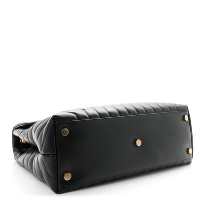 Saint Laurent Calfskin Y Quilted Monogram Large Loulou Chain Satchel Black 4 of 10