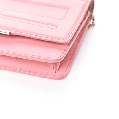 Fendi Vitello Flamingo Tube Wallet on Chain Pink 9 of 9