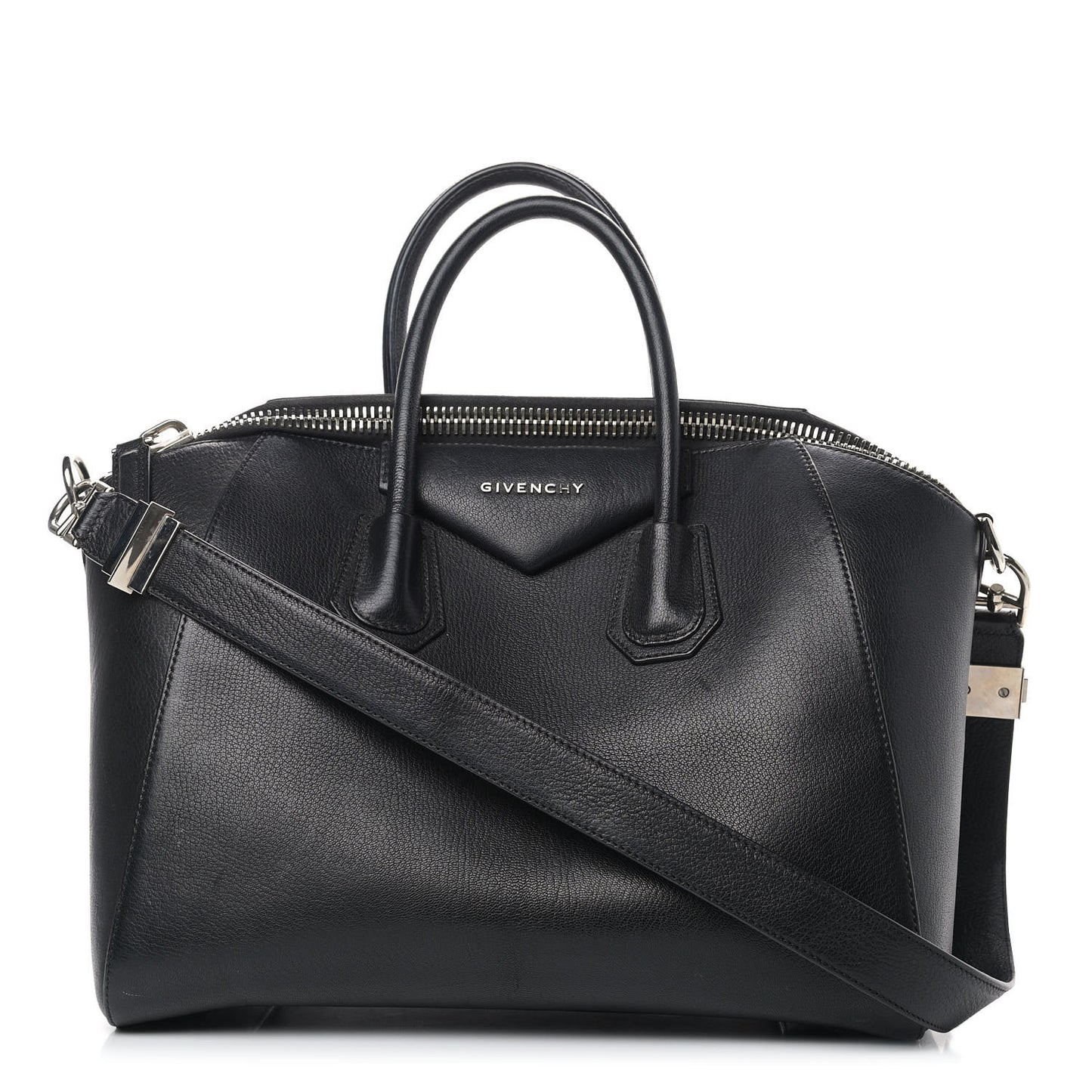 Sugar Goatskin Medium Antigona Black