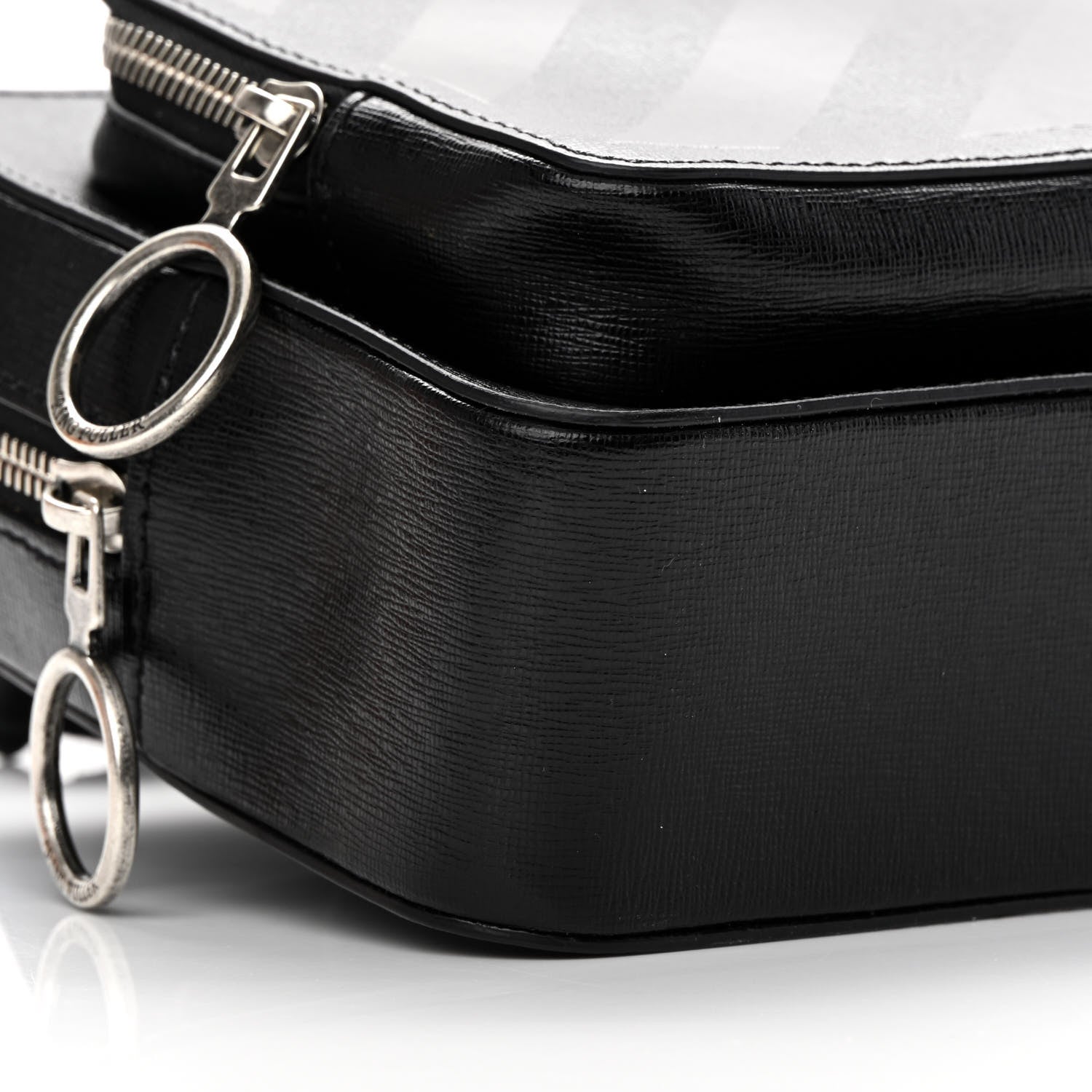 Off-White Saffiano Striped Diag Belt Bag Black 8 of 11