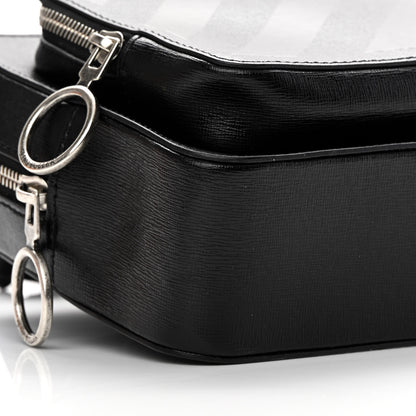 Off-White Saffiano Striped Diag Belt Bag Black 8 of 11