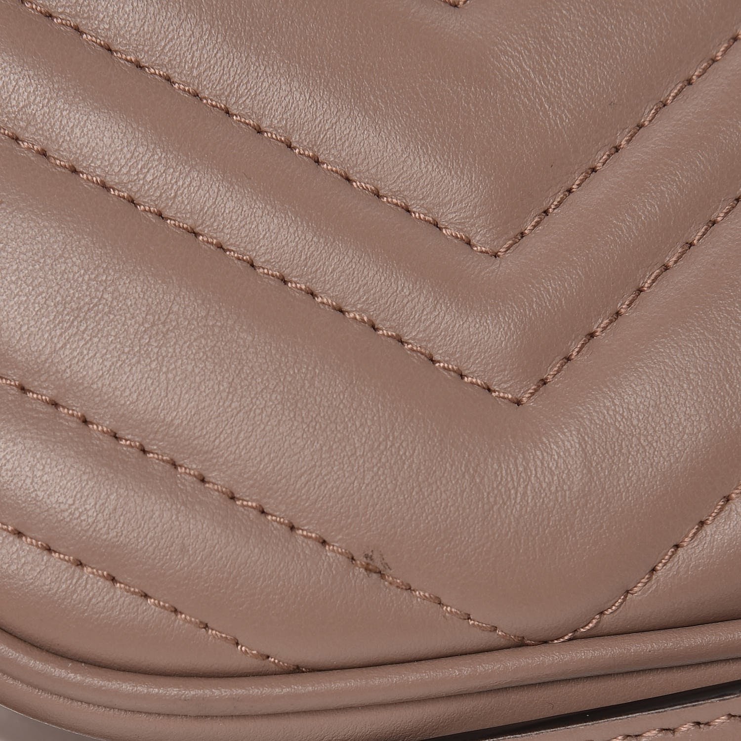 Gucci Calfskin Matelasse Small GG Marmont Chain Shoulder Bag Taupe 13 of 14
