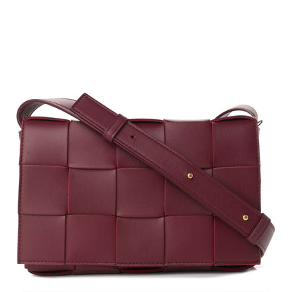 Bottega Veneta Lambskin Maxi Intrecciato Small Cassette Crossbody Bag Barolo 1 of 10