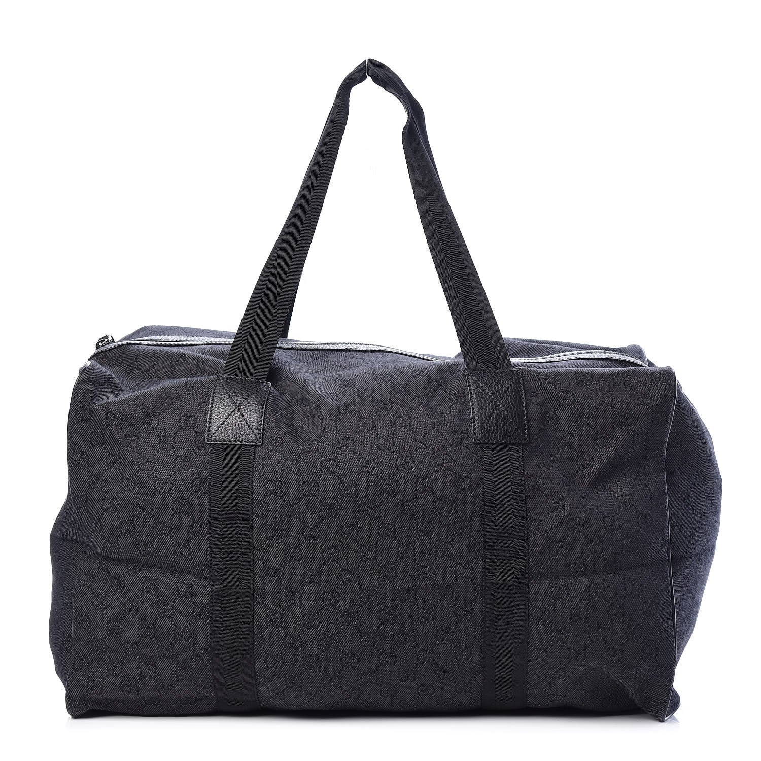 Gucci Denim Monogram Large Collapsible Carry On Duffle Black 1 of 14