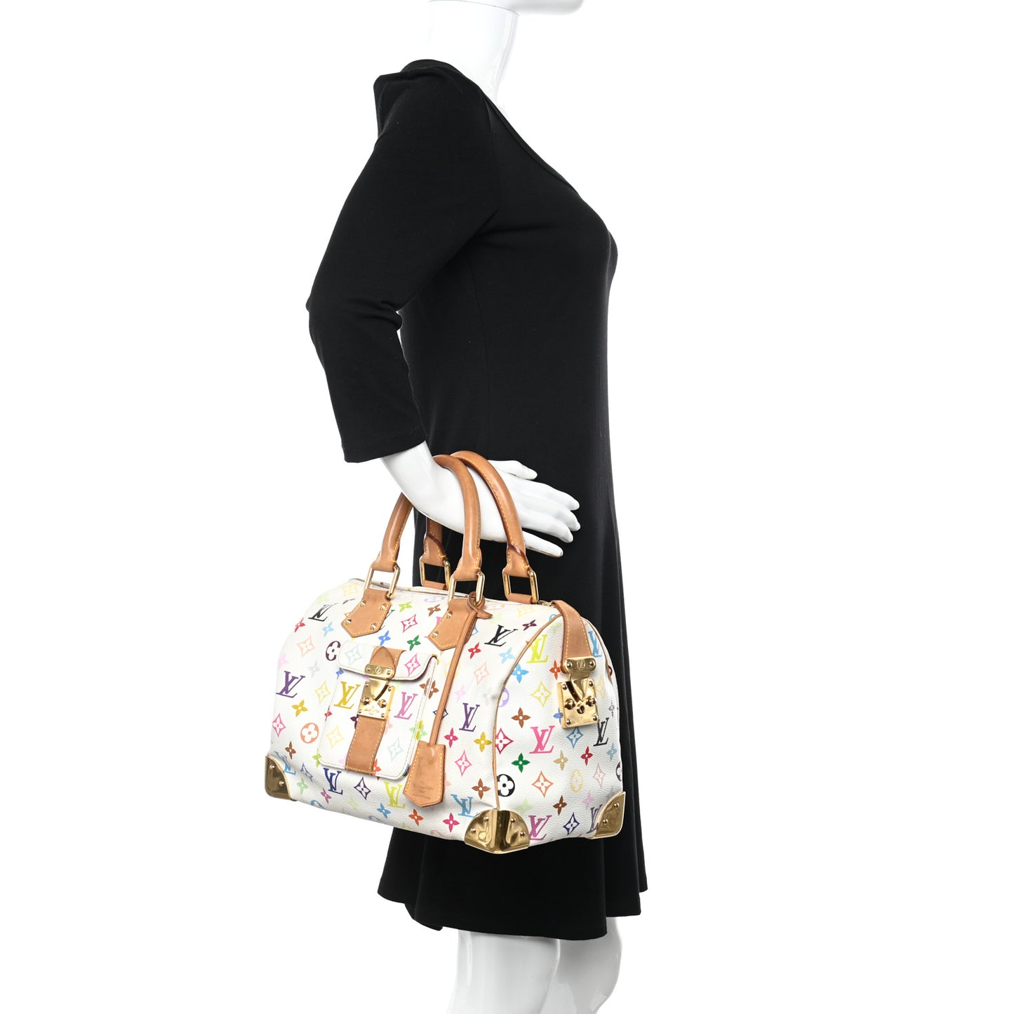 Monogram Multicolor Speedy 30 White