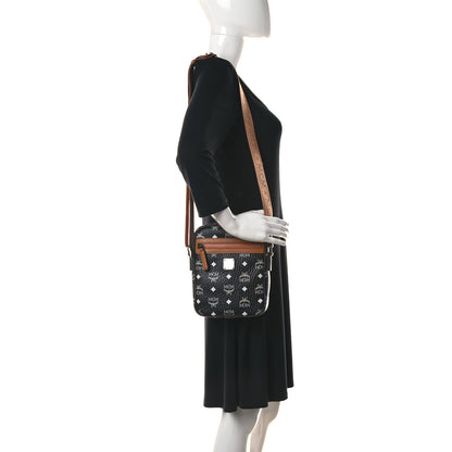 MCM Visetos Square 1976 Crossbody Bag Cognac Black 2 of 9
