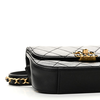 Chanel Lambskin Quilted Chain Infinity Waist Belt Bag Black 9 of 10