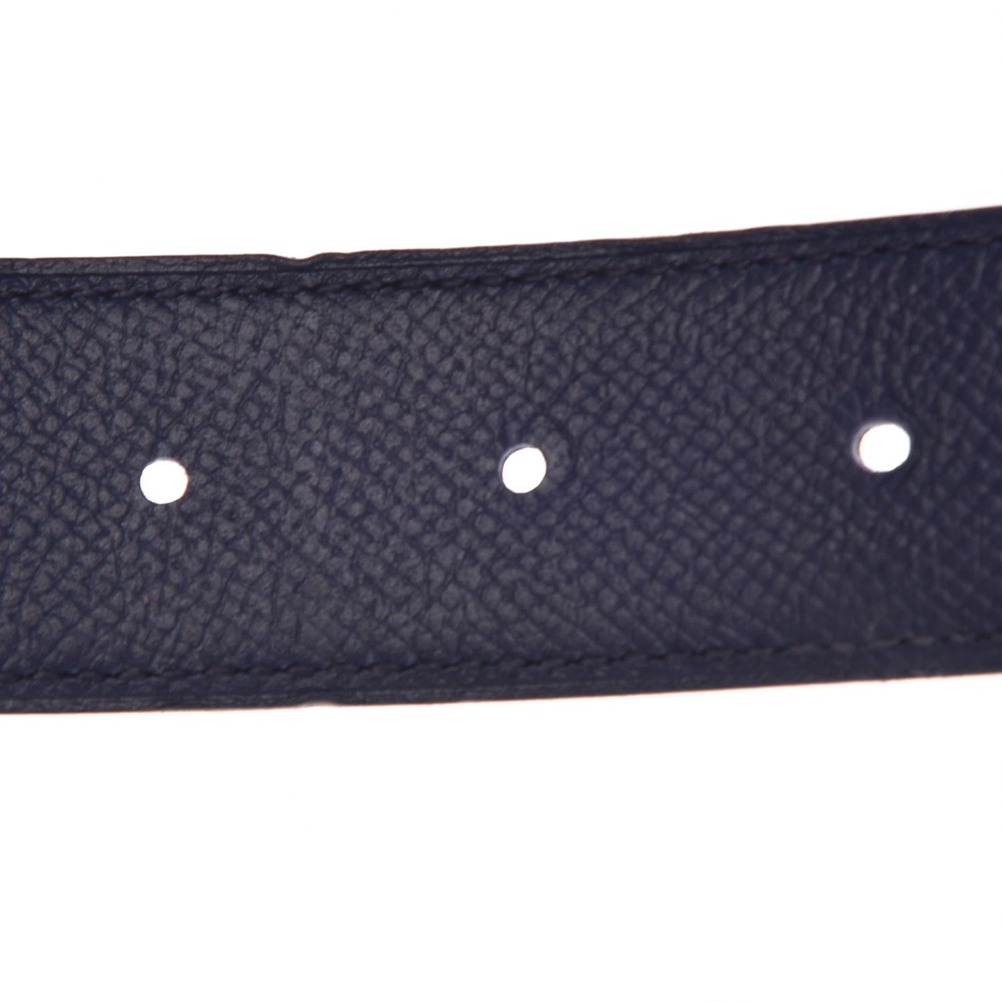 Epsom Swift 32mm Guilloche H Belt 100 Bleu Saphir Black