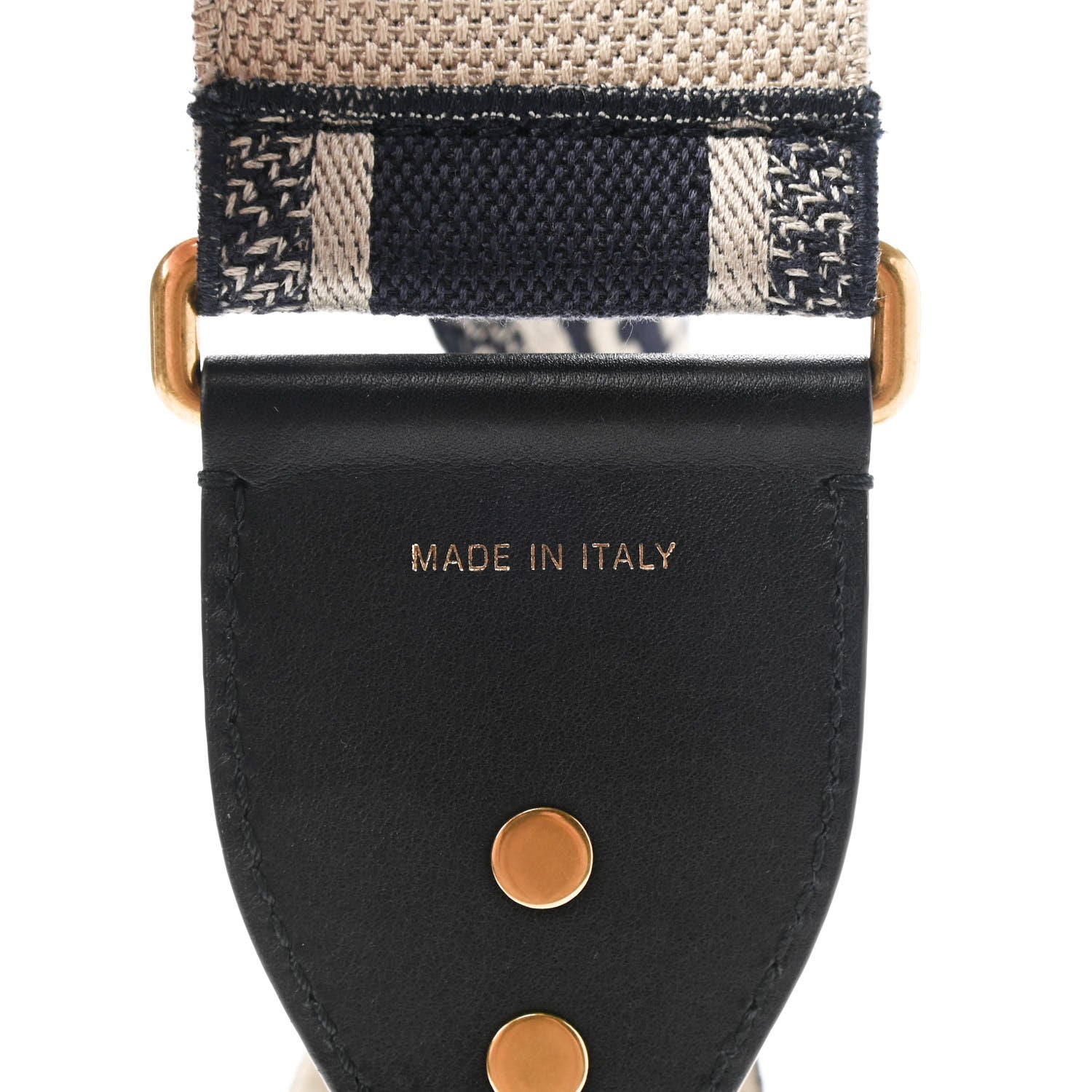 Christian Dior Canvas Embroidered Shoulder Strap Black White 3 of 4