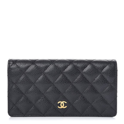 Chanel Caviar Quilted Yen Wallet Black 1 of 9