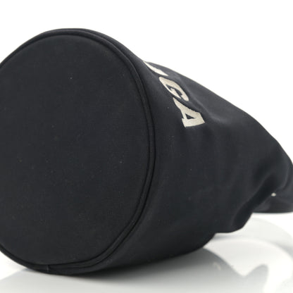 Balenciaga Recycled Sport Nylon Logo Embroidered Wheel Drawstring Bucket Bag XS Black 12 of 12