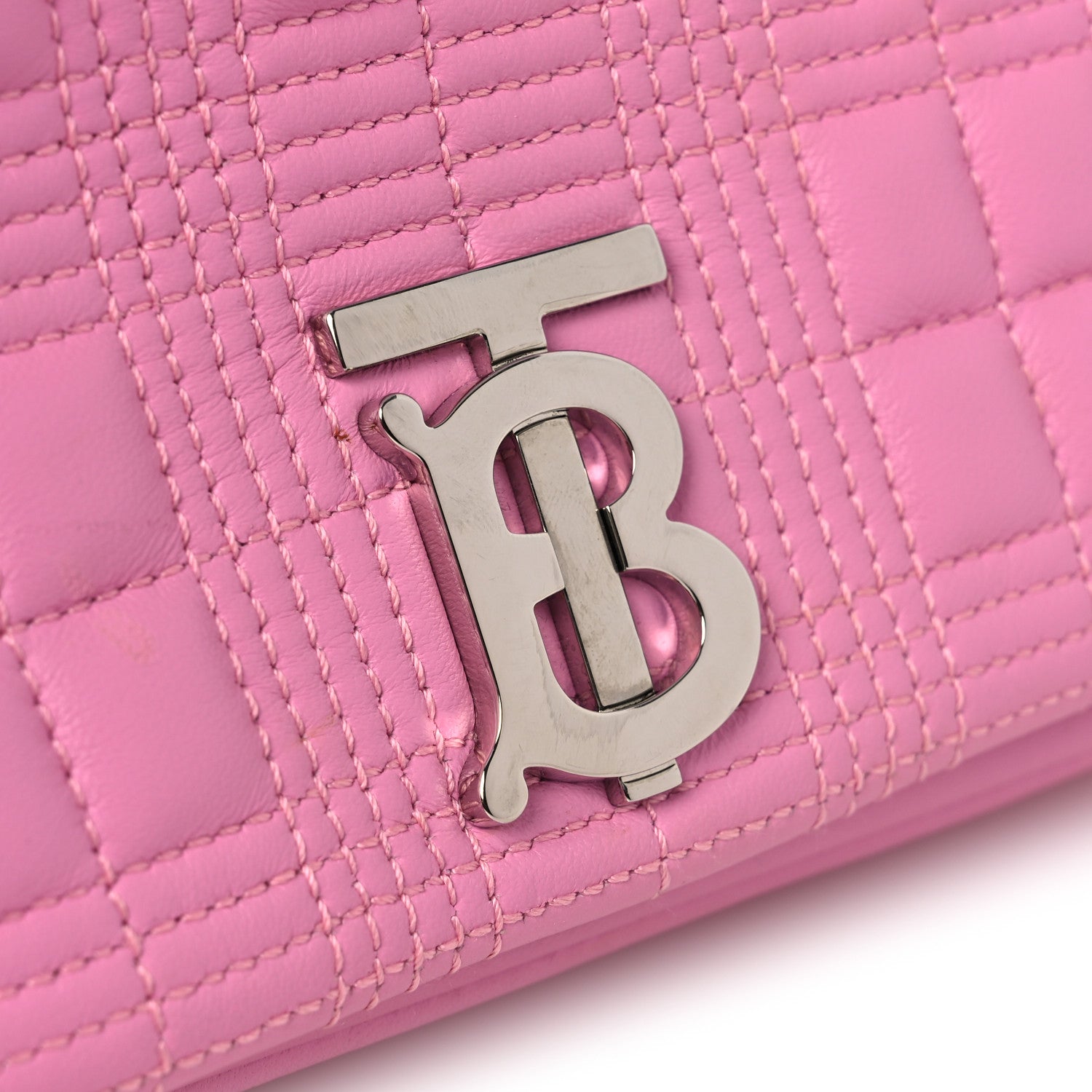 Burberry Lambskin Quilted Small Lola Bag Candy Floss 11 of 14