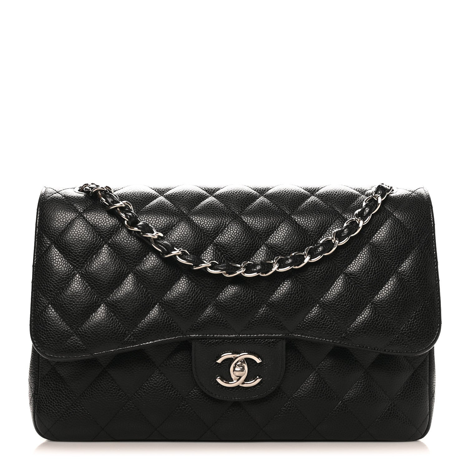 Chanel Caviar Quilted Jumbo Double Flap Black 1 of 10
