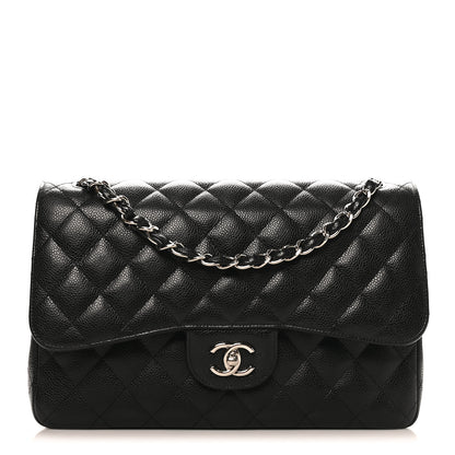 Chanel Caviar Quilted Jumbo Double Flap Black 1 of 10
