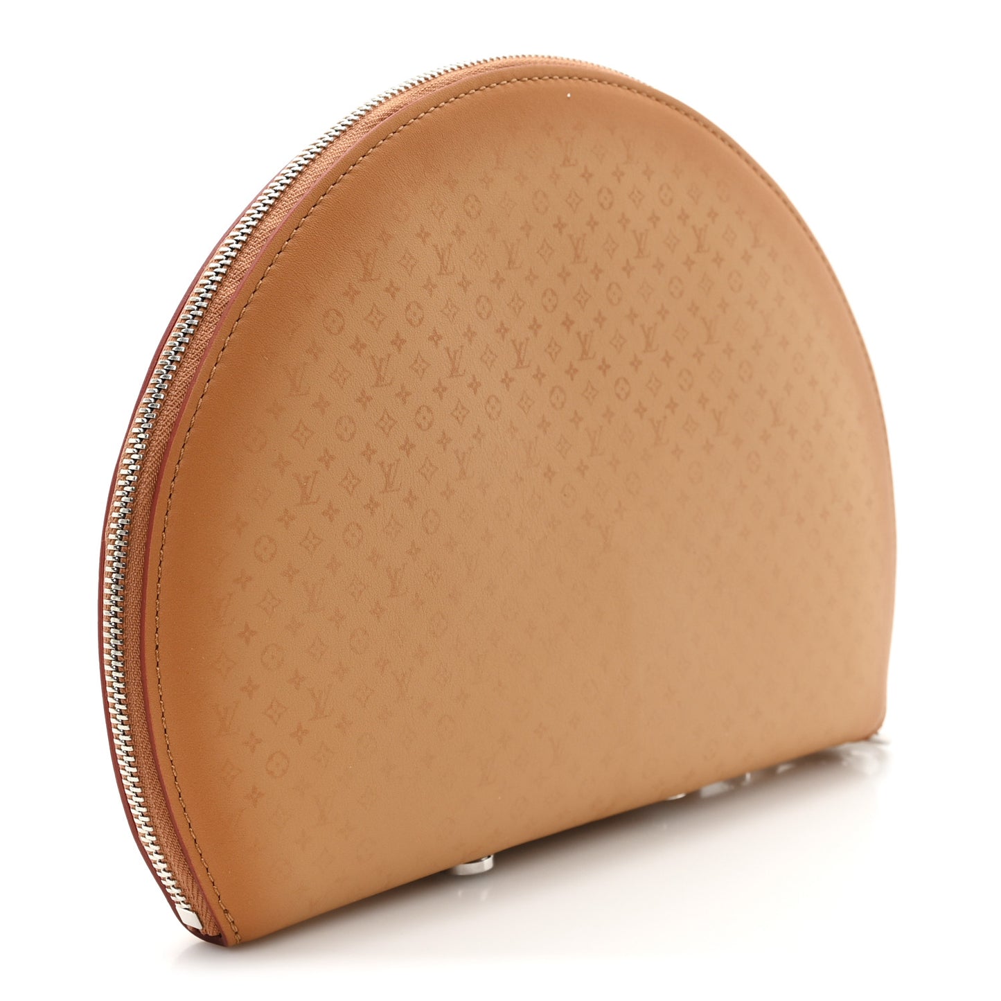 Calfskin Monogram Fortune Cookie Pouch Purple