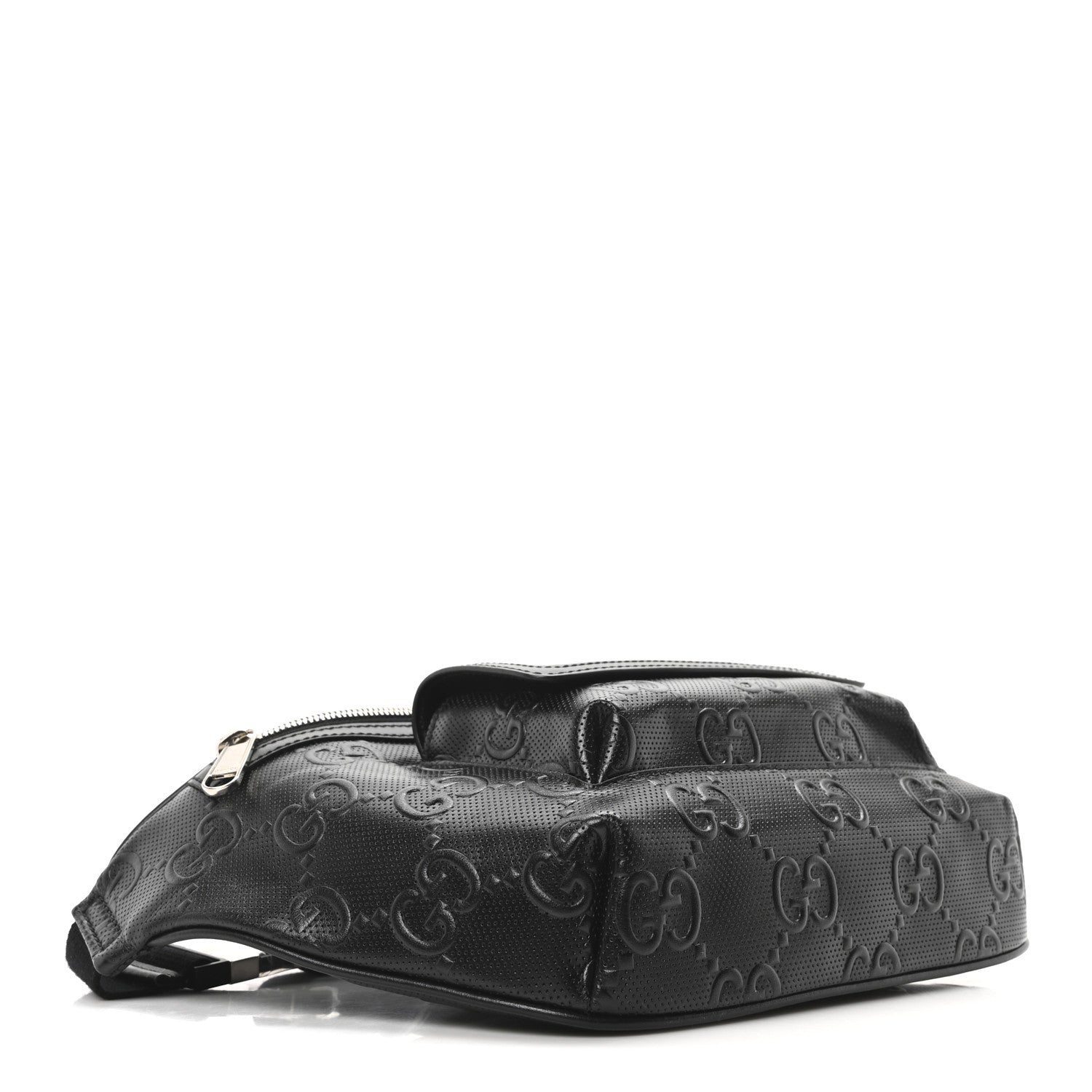 Gucci Calfskin GG Tennis Embossed Pocket Belt Bag Black 4 of 10