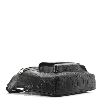 Gucci Calfskin GG Tennis Embossed Pocket Belt Bag Black 4 of 10
