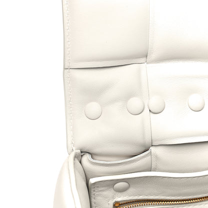 Bottega Veneta Lambskin Maxi Intreccio Padded Chain Cassette Crossbody Bag White 15 of 16