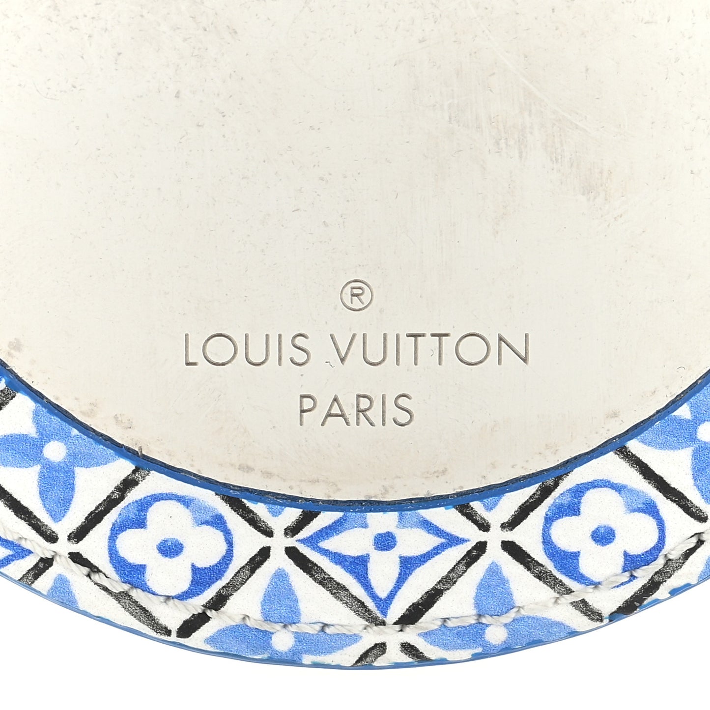 Monogram Illustre Resort Pocket Mirror Bag Charm Key Holder Blue
