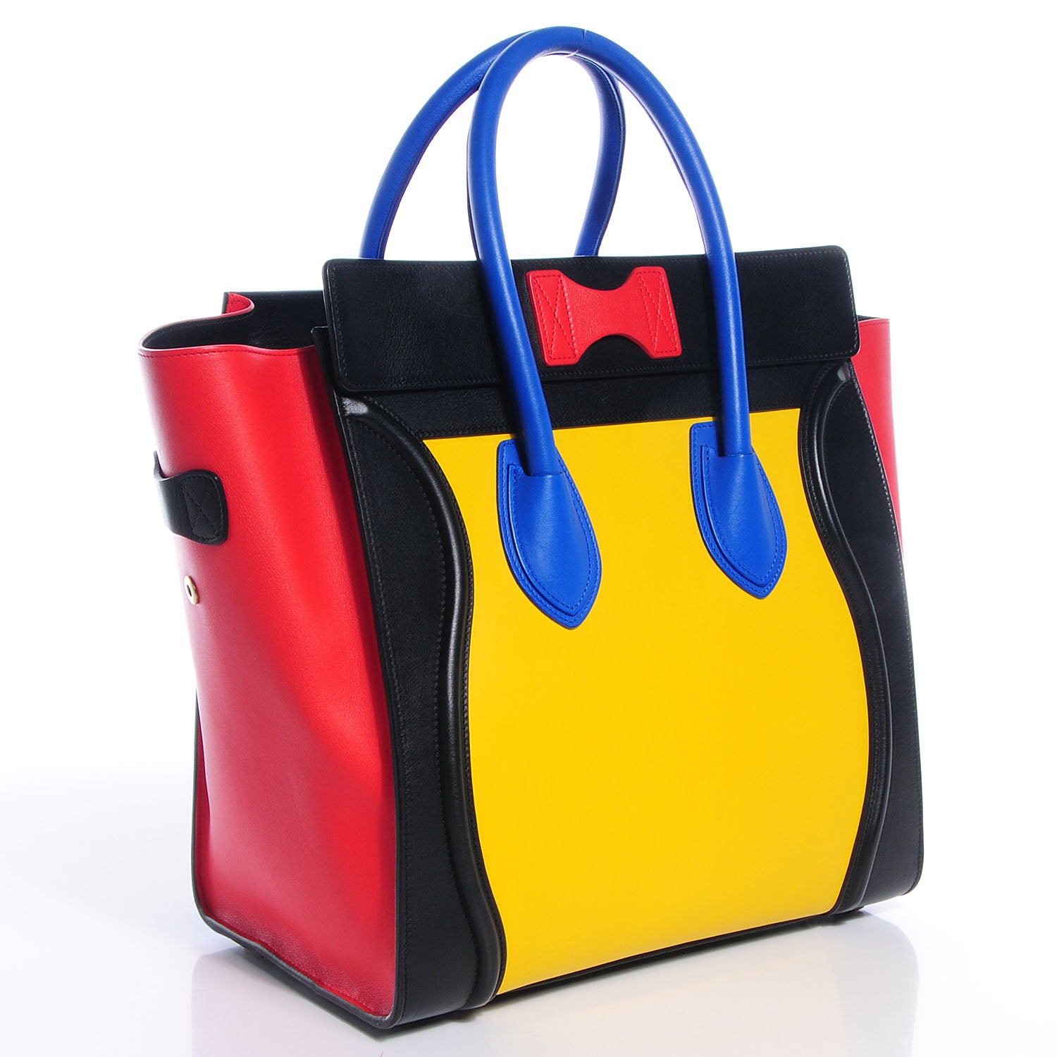 Celine Smooth Calfskin Mini Tri-Color Luggage Sunflower 3 of 10