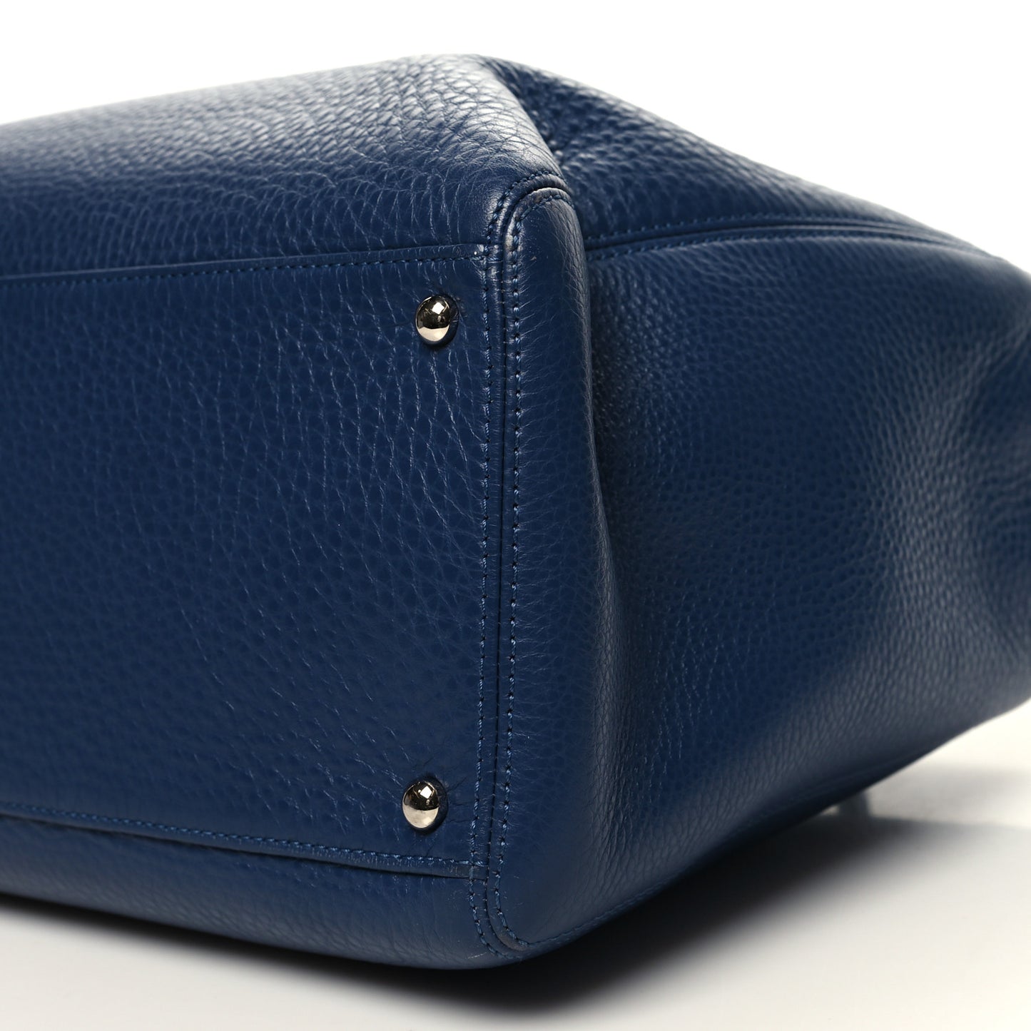 Calfskin Cerf Executive Shopper Tote Blue