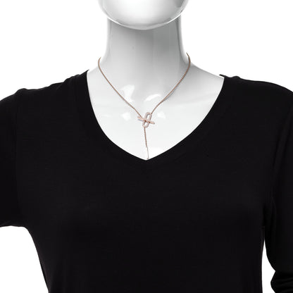 Hermes 18K Rose Gold Diamond PM Ever Chaine D'Ancre Necklace 2 of 6