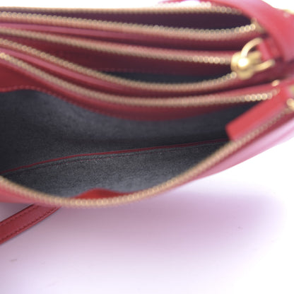 Celine Lambskin Small Trio Crossbody Bag Red 7 of 13