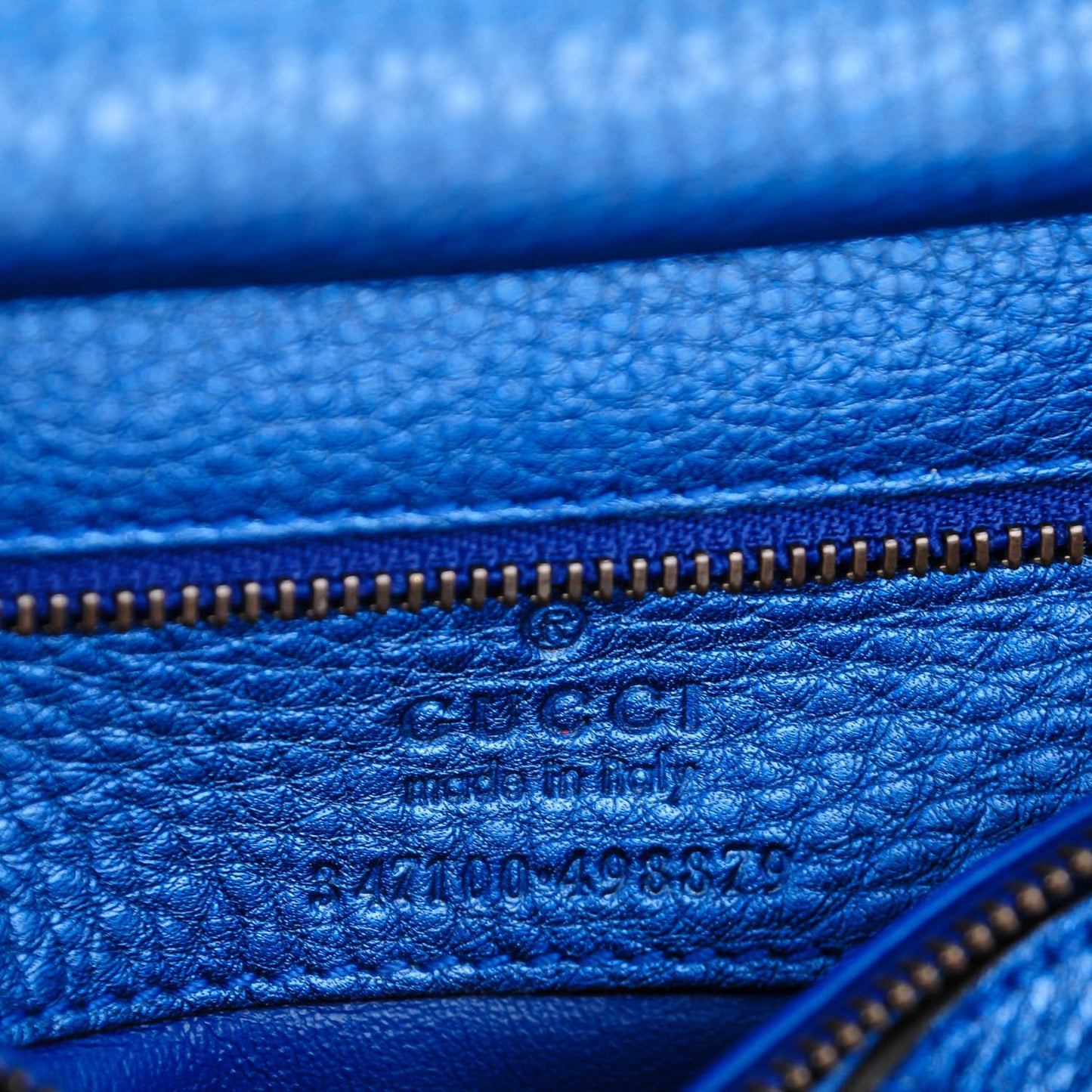 Metallic Calfskin Small Nouveau Fringe Shoulder Bag Electric Blue