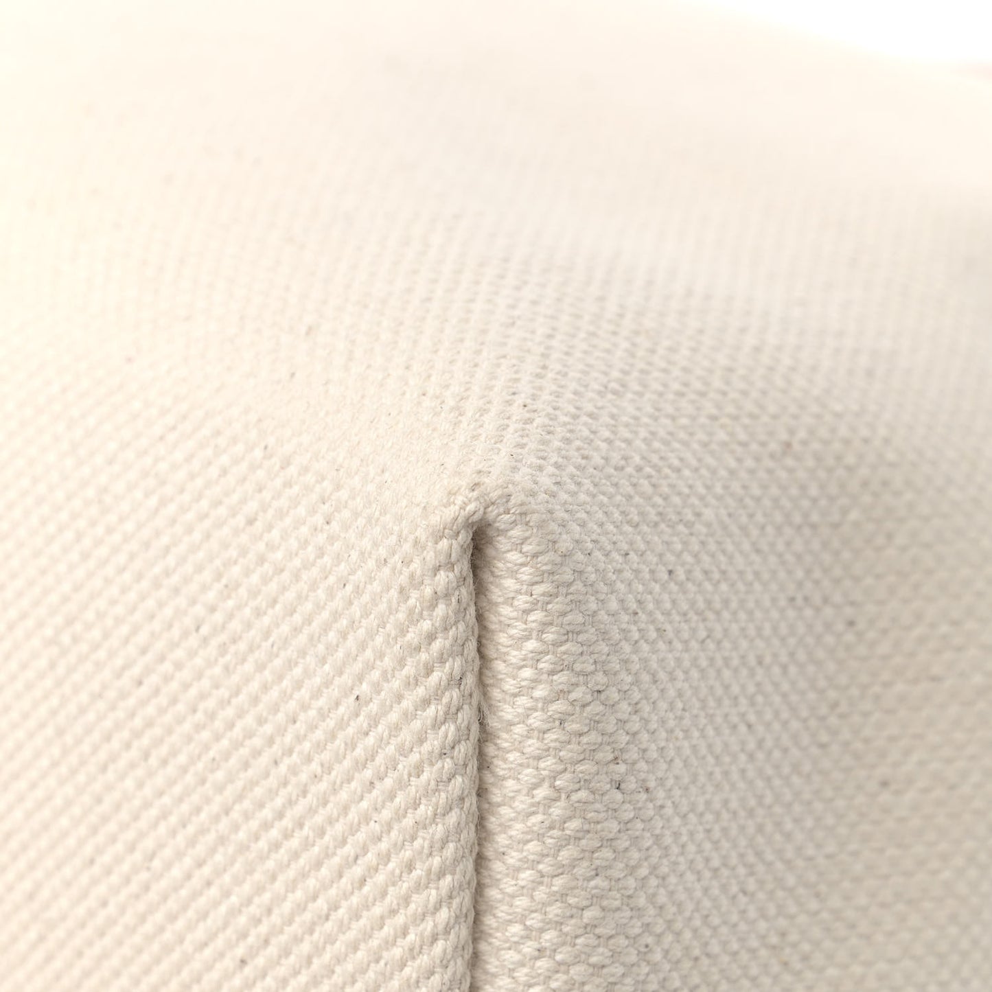 Canvas Calfskin Horizontal Cabas Natural Tan