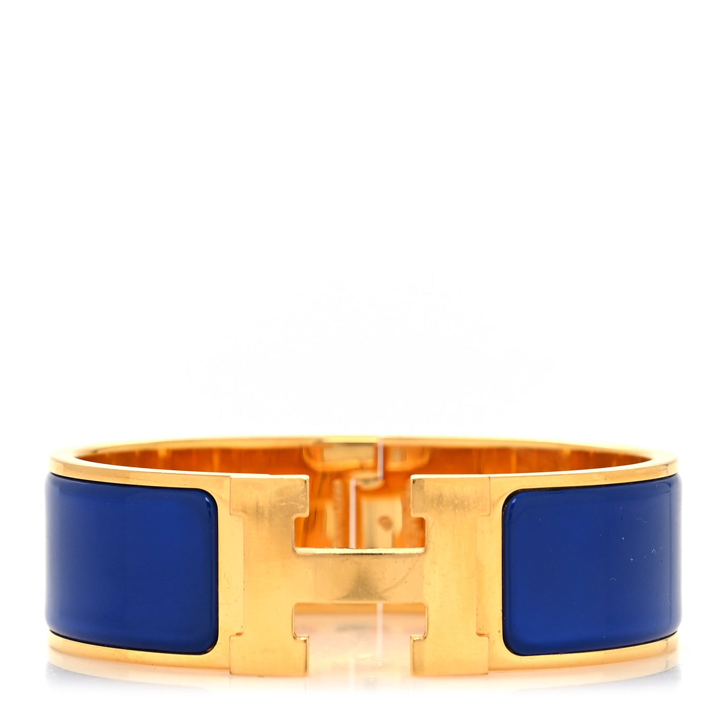 Enamel Wide Clic Clac H Bracelet GM Bleu Royal