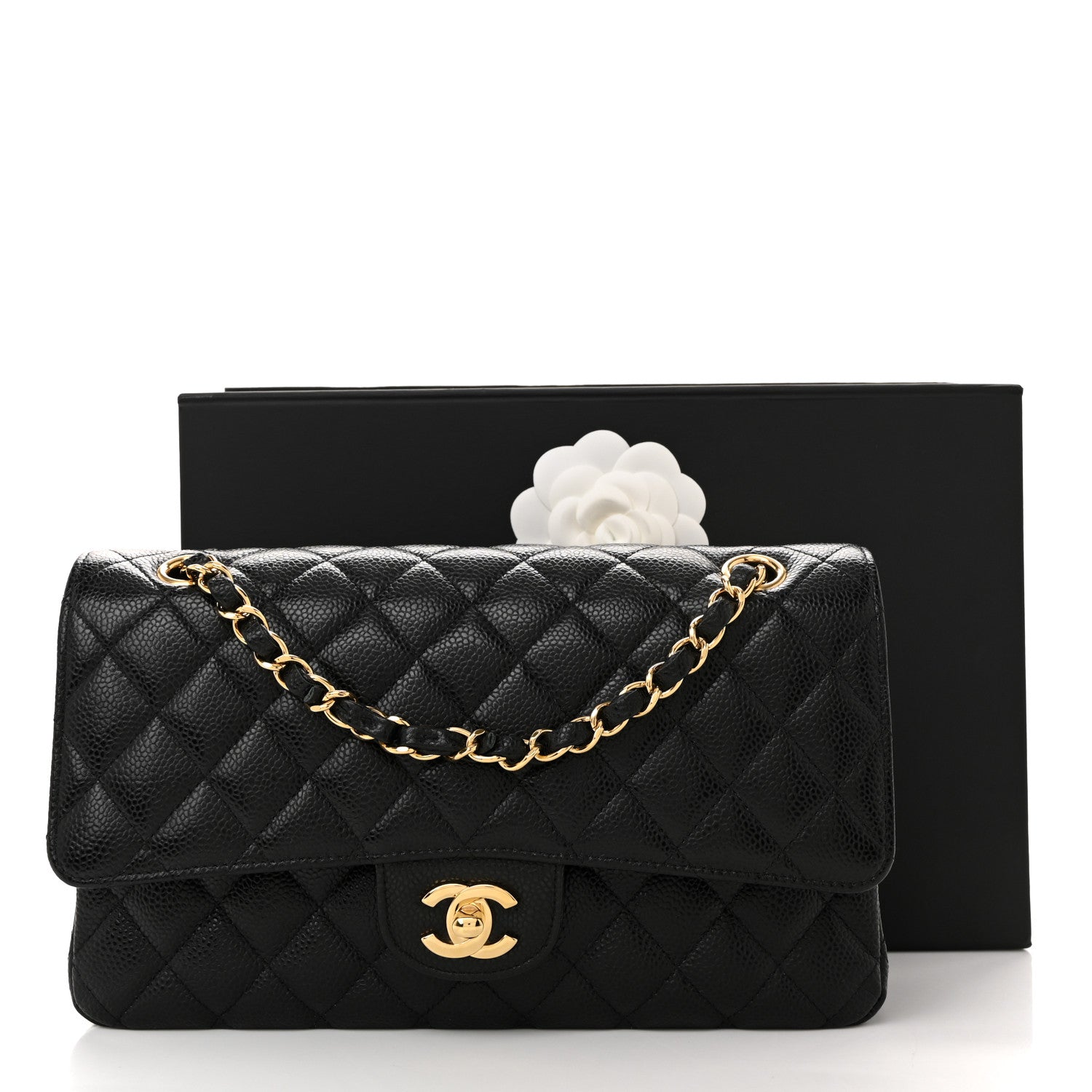 Chanel Caviar Quilted Medium Double Flap Black 13 of 13