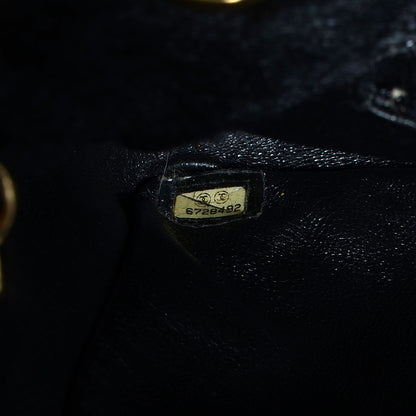 Chanel Pony Hair Velvet Chocolate Bar Flap Black 8 of 9