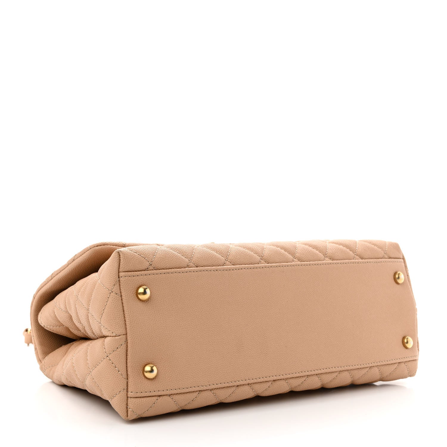 Chanel Caviar Lizard Embossed Quilted Small Coco Handle Flap Beige 4 of 11