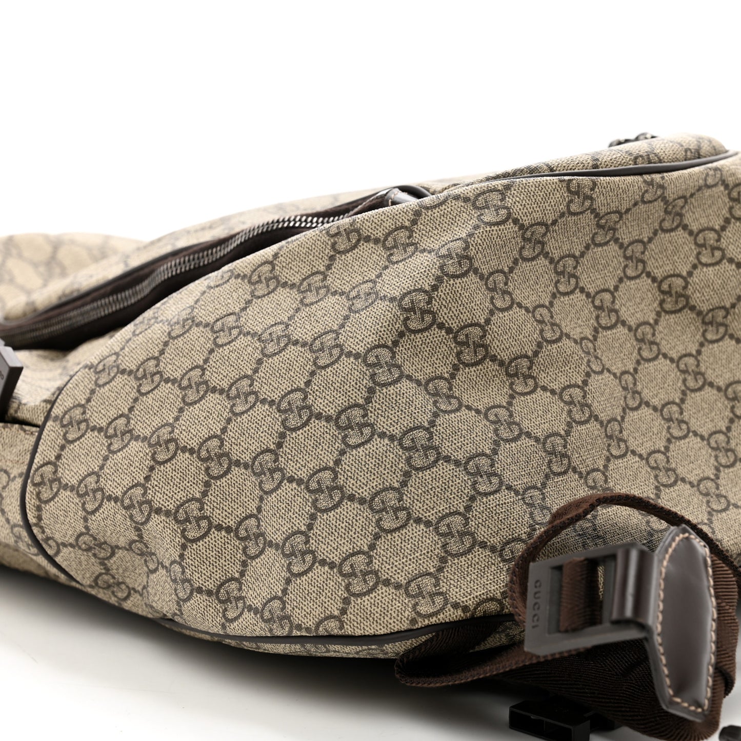 GG Plus Monogram Interlocking G Medium Backpack Dark Brown