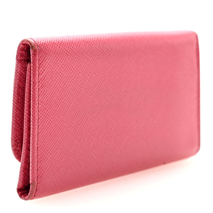 Prada Saffiano Fiocco Bow Metal 6 Key Holder Peonia 3 of 7