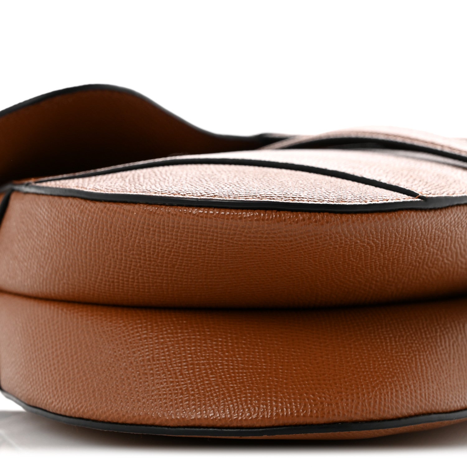 Christian Dior Grained Calfskin Saddle Bag With Strap Camello