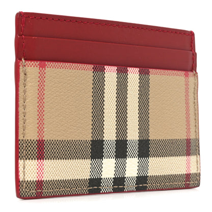 Burberry Vintage Check Calfskin Card Case Red 4 of 7