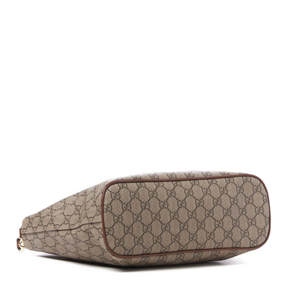 Gucci Soft GG Supreme Monogram Small Crossbody Tote Beige Cuir 3 of 8