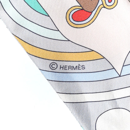 Hermes Silk Carres Volants Twilly Grenadine Gris Perle Rose Pale 3 of 6