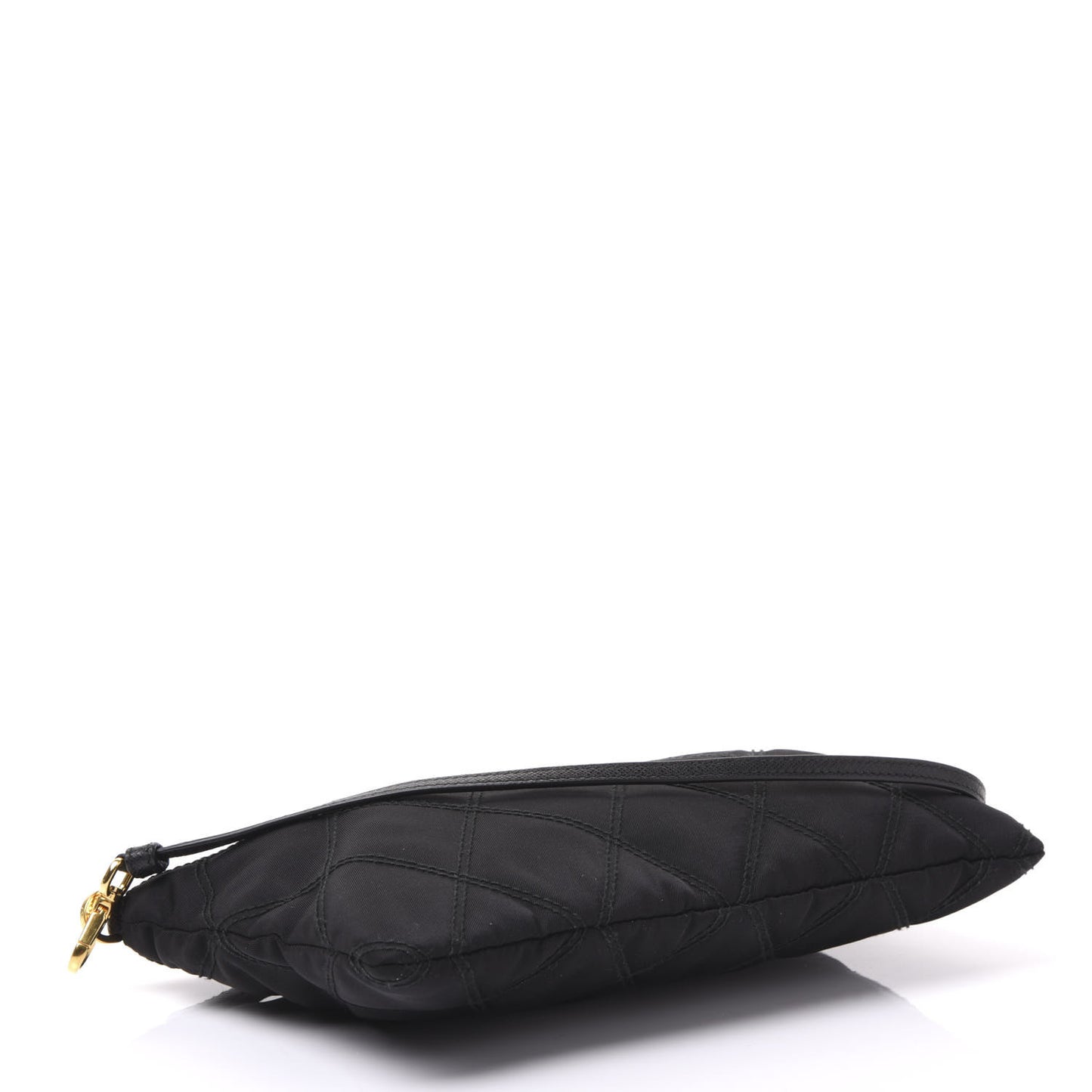 Tessuto Nylon Quilted Pochette Bag Black
