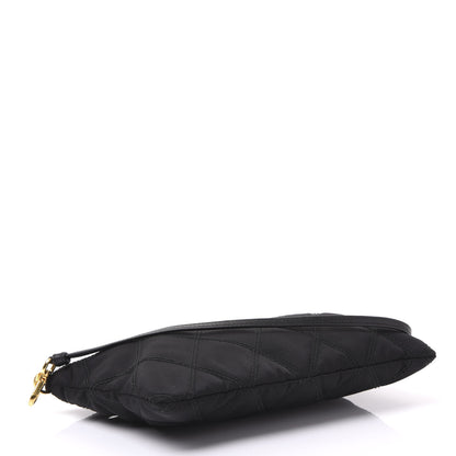 Prada Tessuto Nylon Quilted Pochette Bag Black 3 of 8